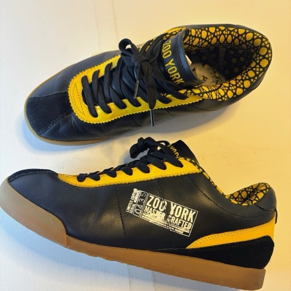 Zoo York Master Crafted The Lafayette Shoes Black Yellow Sz 9.5 Limited Edition